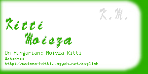 kitti moisza business card